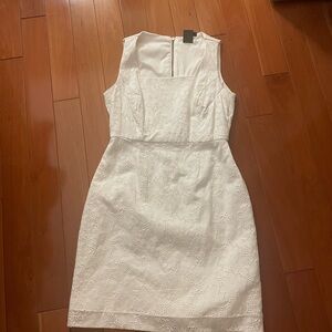 white floral patterned dress